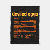 Deviled Egg Nutrition Facts Funny Thanksgiving Chr Fleecedecke (Vorderseite)