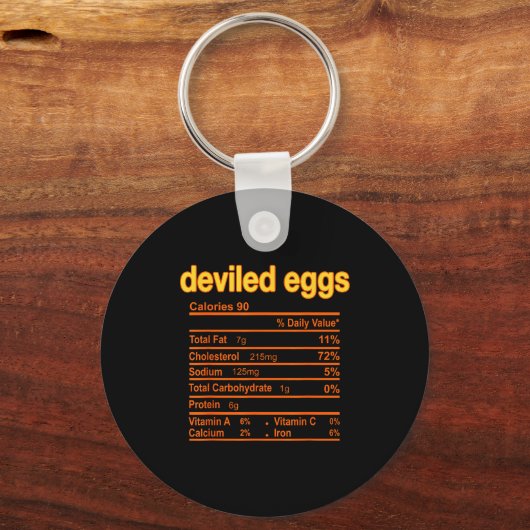 Deviled Egg Nutrition Facts Funny Thanksgiving Chr Schlüsselanhänger (Vorderseite)