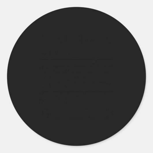 Deviled Egg Nutrition Facts Funny Thanksgiving Din Runder Aufkleber (Vorderseite)