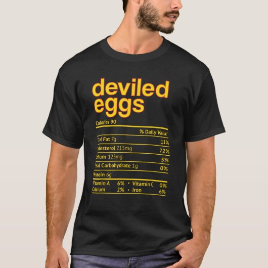 Deviled Eggs Nutrition Facts Funny Thanksgiving Ch T-Shirt (Vorderseite)