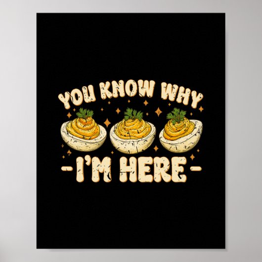 Deviled Eggs You Know Why Im Here Thanksgiving Wom Poster (Vorne)