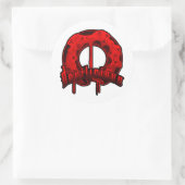 Devilicious Donut Runder Aufkleber (Tasche)