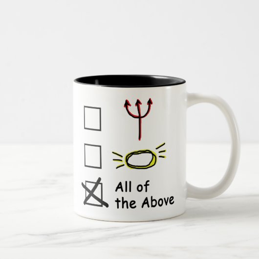 Devilish Angel Zweifarbige Tasse (Rechts)