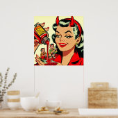 Devilish Button-up Poster (Küche)