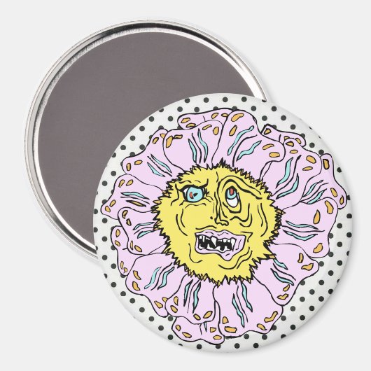 Devilish Daisy Magnet (Vorderseite/Rückseite)