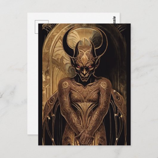 Devilish Demon Art Postkarte (Vorne/Hinten)