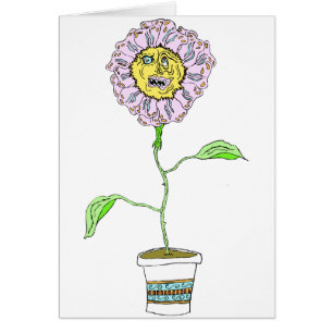 Devilish Gänseblümchen-Blumen-Karte