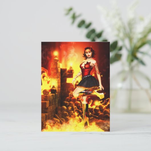 Devilish Glamour Postcard Postkarte (Stehend Vorderseite)
