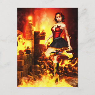 Devilish Glamour Postcard Postkarte
