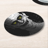 Devilish Halloween Vampire Runder Pappuntersetzer (Angewinkelt)
