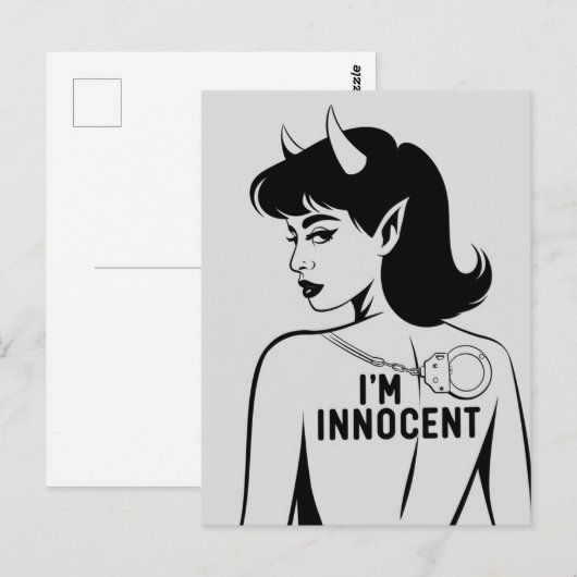 Devilish Innocent Woman Postkarte (Vorne/Hinten)