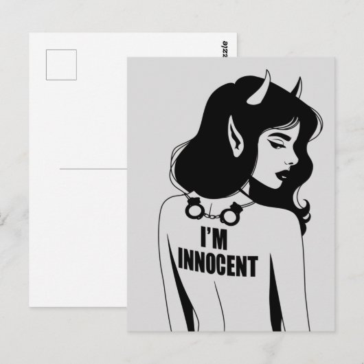 Devilish Innocent Woman Postkarte (Vorne/Hinten)