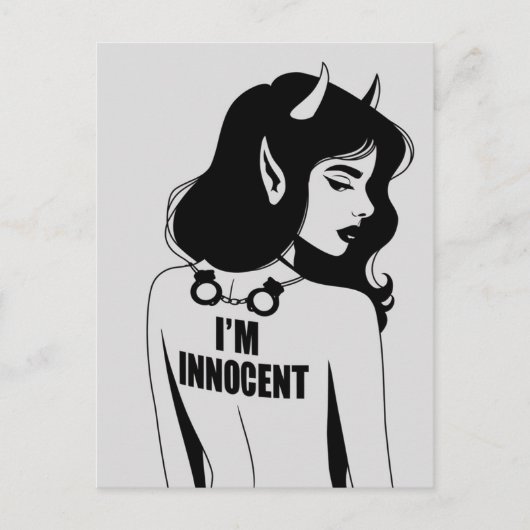 Devilish Innocent Woman Postkarte (Vorderseite)