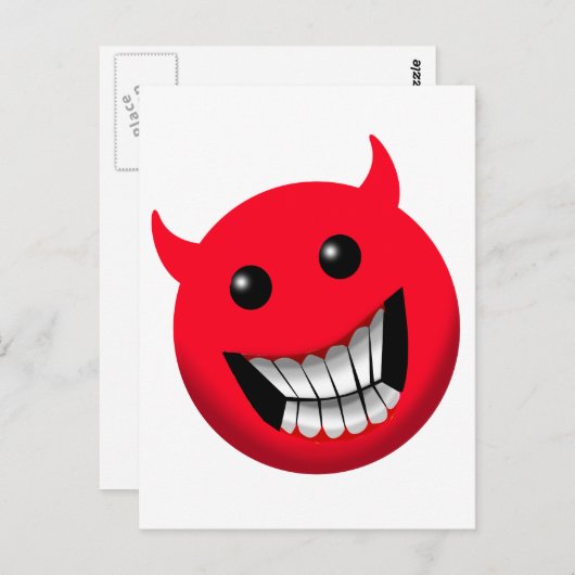 Devilish Smile Postkarte (Vorne/Hinten)