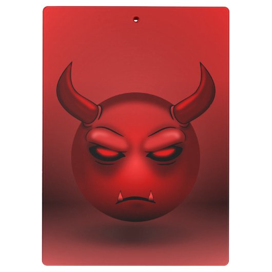 Devilmoji-Blockhalter Klemmbrett (Rückseite)