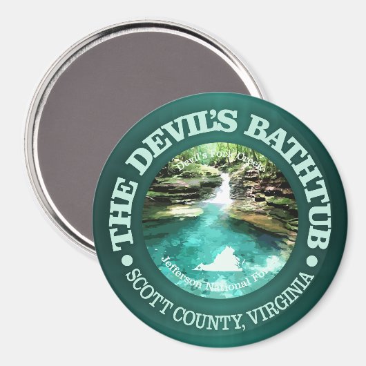 Devils Bathtub (Va) Magnet (Vorderseite/Rückseite)