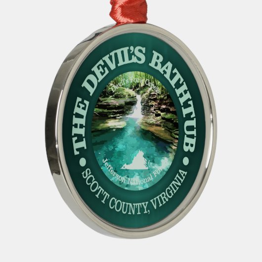 Devils Bathtub (Va) Ornament Aus Metall (Rechts)