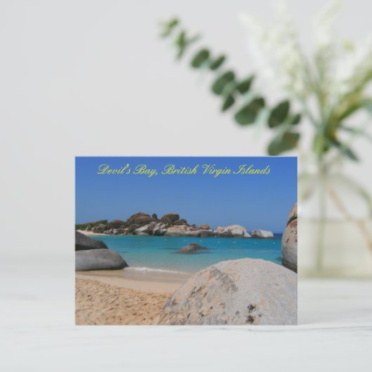 Devils Bay BVI Postkarte (Stehend Vorderseite)