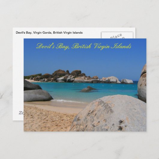 Devils Bay BVI Postkarte (Vorne/Hinten)