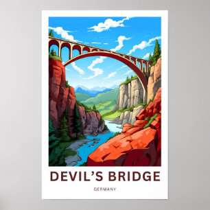 Devil's Bridge Germany Travel Print Poster