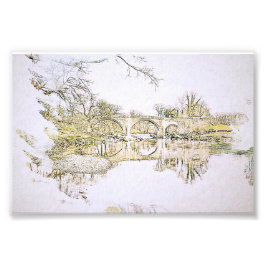 Devil's Bridge Kirkby Lonsdale Pencil Sketch Fotodruck