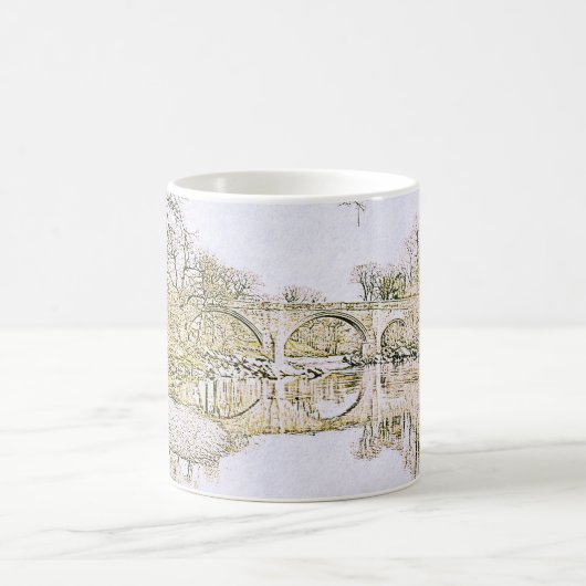 Devil's Bridge Kirkby Lonsdale Pencil Sketch Kaffeetasse (Mittel)