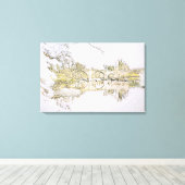 Devil's Bridge Kirkby Lonsdale Pencil Sketch Leinwanddruck (Insitu (Holzboden))