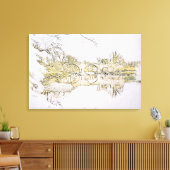 Devil's Bridge Kirkby Lonsdale Pencil Sketch Leinwanddruck (Insitu (Wohnzimmer))