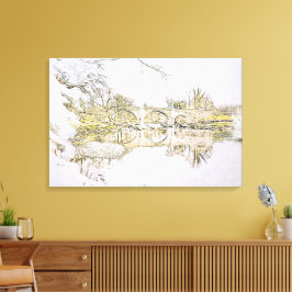 Devil's Bridge Kirkby Lonsdale Pencil Sketch Leinwanddruck