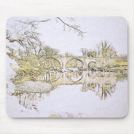 Devil's Bridge Kirkby Lonsdale Pencil Sketch Mousepad (Vorne)