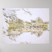 Devil's Bridge Kirkby Lonsdale Pencil Sketch Poster (Vorne)