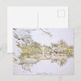 Devil's Bridge Kirkby Lonsdale Pencil Sketch Postkarte