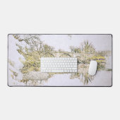 Devil's Bridge Kirkby Lonsdale Pencil Sketch Schreibtischunterlage (Tastatur & Maus)