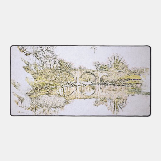 Devil's Bridge Kirkby Lonsdale Pencil Sketch Schreibtischunterlage (Vorderseite)