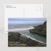 Devil's Churn, Cape Perpetua, OR Postkarte (Vorne/Hinten)
