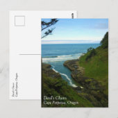 Devil's Churn, Cape Perpetua, OR Postkarte (Vorne/Hinten)