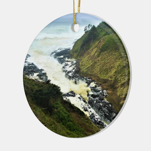 Devil's Churn, Cape Perpetua, Oregon Coast Keramik Ornament (Links)