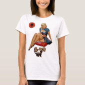 Devil's Court Retro Button-Up Girl Hogs T-Shirt (Vorderseite)