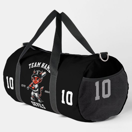 Devils "Customizable" Baseball Duffle Bag (Rechte Ecke)