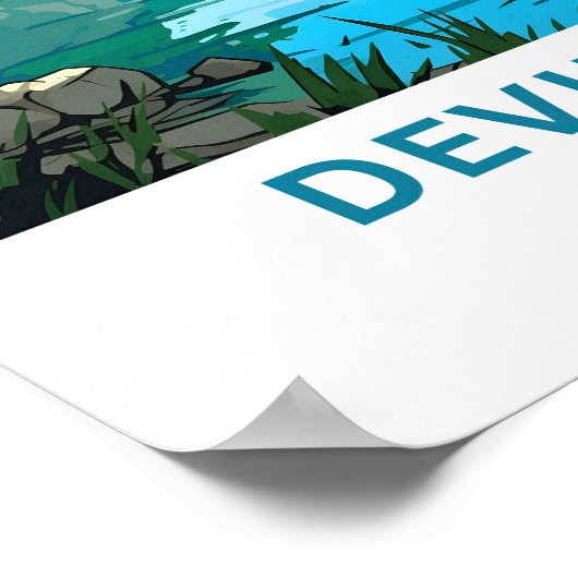 Devils Den Arkansas Travel Print Poster (Ecke)