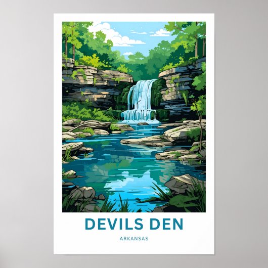 Devils Den Arkansas Travel Print Poster (Vorne)