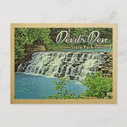Devil's Den Staat Park Vintage Travel Postkarte (Vorderseite)