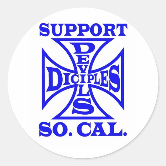 Devils Diciples MC - Support-Sticker Runder Aufkleber (Vorderseite)