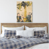 Devils, die Goldmünzen in die Schürze der Frau gie Leinwanddruck (Insitu (Schlafzimmer))