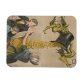 Devils, die Goldmünzen in die Schürze der Frau gie Magnet (Horizontal)