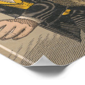 Devils, die Goldmünzen in die Schürze der Frau gie Poster (Ecke)