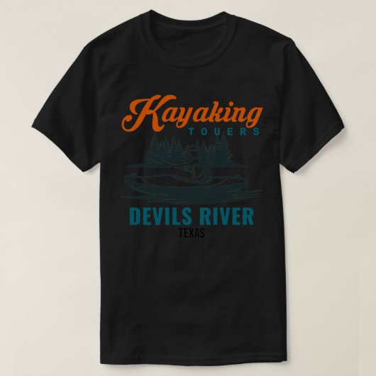 Devils Fluss texas Kajaktouren Kanufahrt T-Shirt (Design vorne)