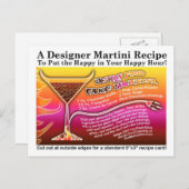 Devil's Food Cake Martini Rezept Card Postkarte (Vorne/Hinten)