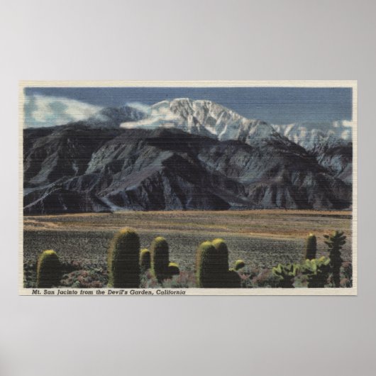Devil's Garden View of Mt. San Jacinto # 2 Poster (Vorne)