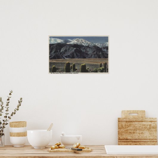 Devil's Garden View of Mt. San Jacinto # 2 Poster (Küche)